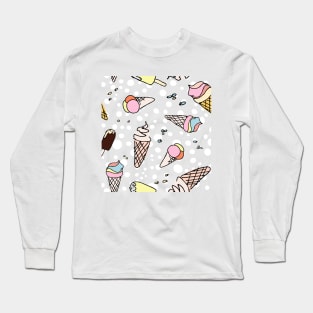 ice cream pattern Long Sleeve T-Shirt